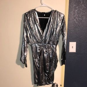 Silver Metallic Dress